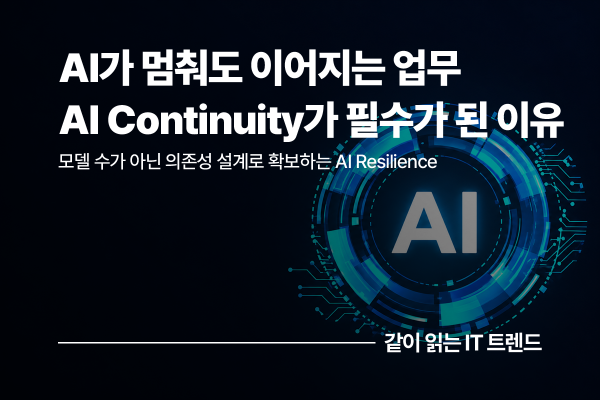 AI가 멈춰도 업무는 이어져야 한다, 기업에 AI Continuity가 필수가 된 이유